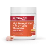 High Strength Vit C + Vit D + Zinc Chewables